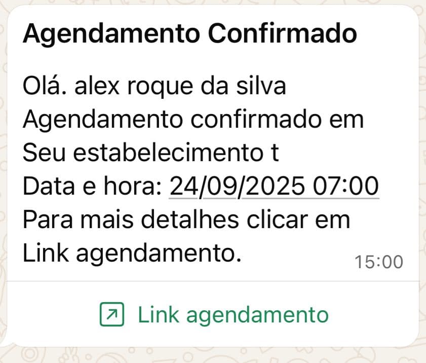 Exemplo de confirmacao